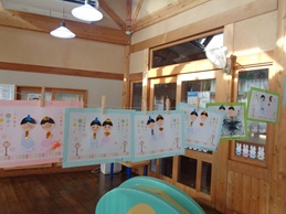 足形アート完成