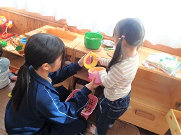 おねえちゃんとあそんだよ