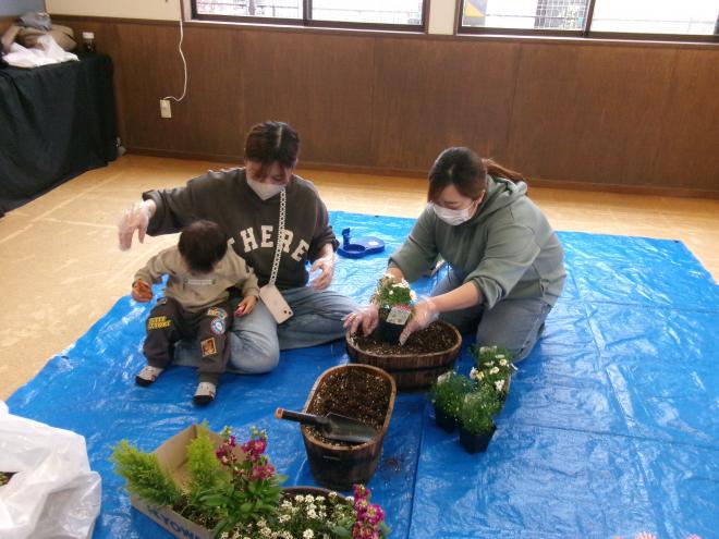 寄せ植えの様子