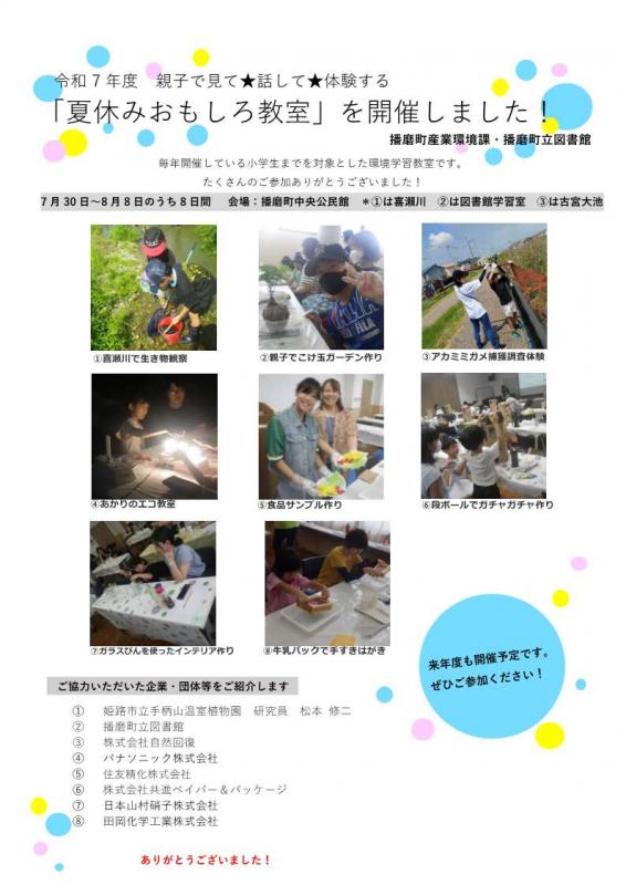 夏休みおもしろ教室報告用ポスターR7
